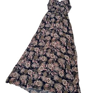 Pink Sleeveless Halter Wrap Maxi Dress